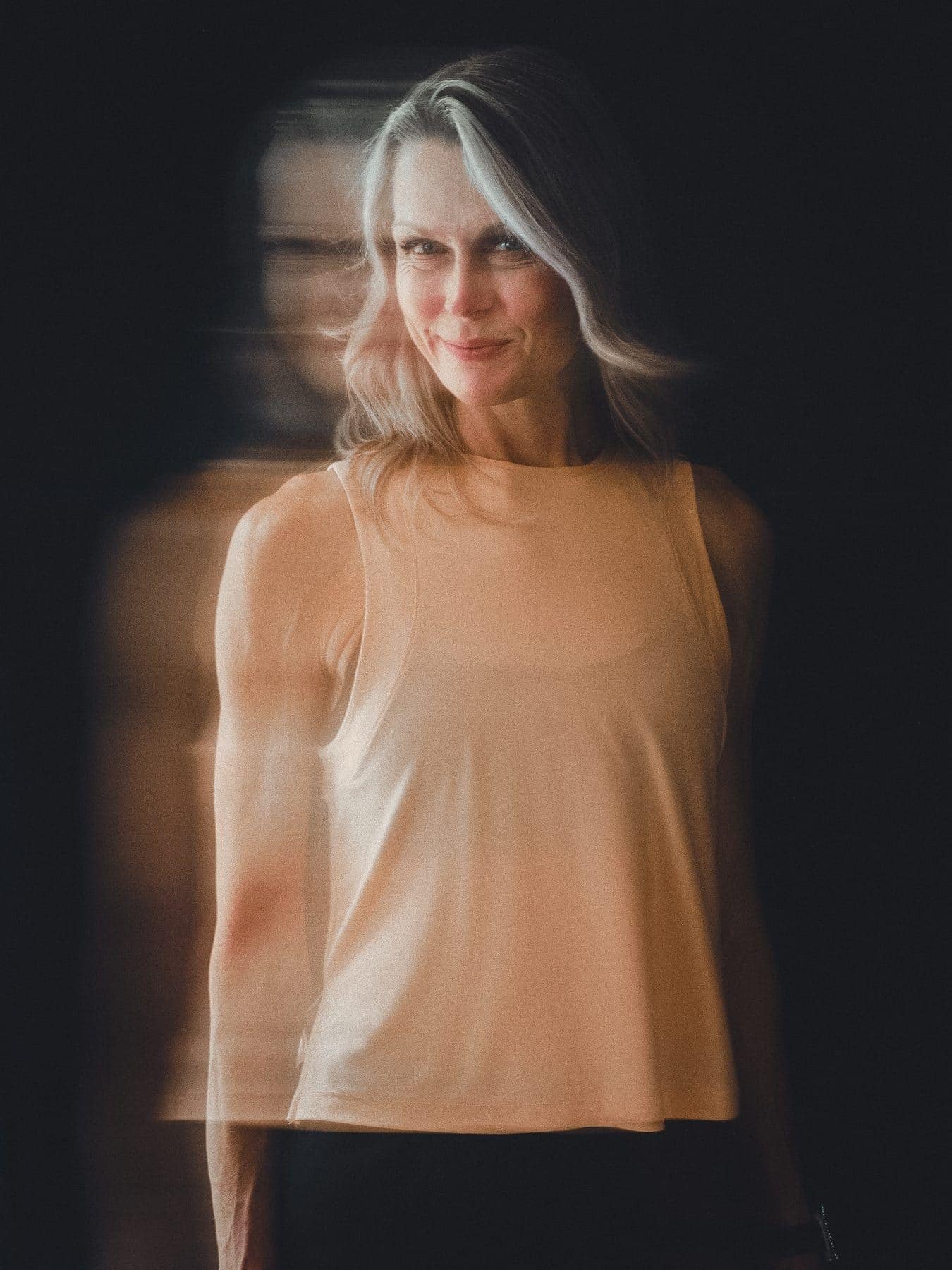 Portrait of a woman in warm light